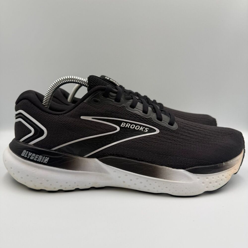 Brooks Glycerin 21 Men's Size 10.5 Black White Athletic Running Shoes‎ Sneakers
